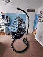 Hangstoel, zwart metaal, Huis en Inrichting, Stoelen, Zwart, Ophalen of Verzenden, Zo goed als nieuw, Metaal