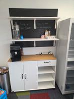 Koffiecorner set: kastje, tafeltje, plank, Huis en Inrichting, Ophalen, Overige materialen, Gebruikt, 50 tot 100 cm