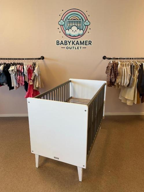 Ledikant Bopita Wit Grijs 60 x 120 Bed Outlet, Kinderen en Baby's, Babywiegjes en Ledikanten, Nieuw, Ledikant, Ophalen of Verzenden
