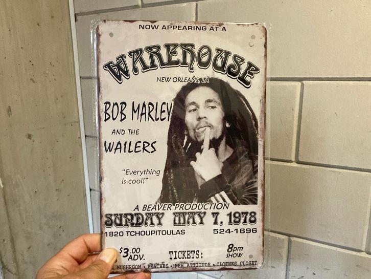 Poster metaal Bob Marley, Verzamelen, Posters, Nieuw, Film en Tv, A1 t/m A3, Ophalen of Verzenden