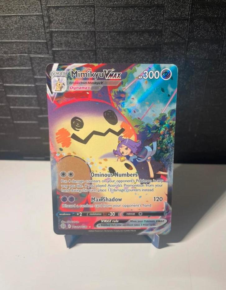 Mimikyu vmax Tg17/tg30 (eng), Hobby en Vrije tijd, Verzamelkaartspellen | Pokémon, Nieuw, Losse kaart, Foil, Ophalen of Verzenden