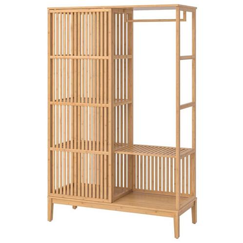 Kledingkast Bamboe, Huis en Inrichting, Kasten | Kledingkasten, Zo goed als nieuw, 150 tot 200 cm, 100 tot 150 cm, 25 tot 50 cm