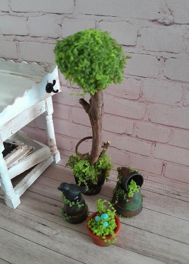 🪴 1.12 SET VOOR TUIN, SERE OF VERANDA zie omschrijving  🪴, Verzamelen, Poppenhuizen en Toebehoren, Zo goed als nieuw, Poppenhuis