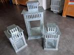 Ikea windlichten gegalvaniseerd - set of los, Gebruikt, Ophalen of Verzenden, Metaal, Grijs