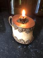 Antiek handgemaakt zeldzaam olie lampje  ( bizon hoorn ), Verzenden, Overige materialen