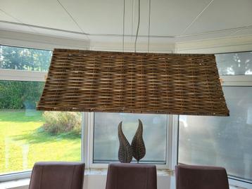 Rotan hanglamp en 2 rotan schemerlampen beschikbaar voor biedingen