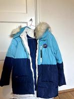 Winter coat - white with shades of blue, Kleding | Dames, Nieuw, Blauw, Maat 38/40 (M), Ophalen of Verzenden