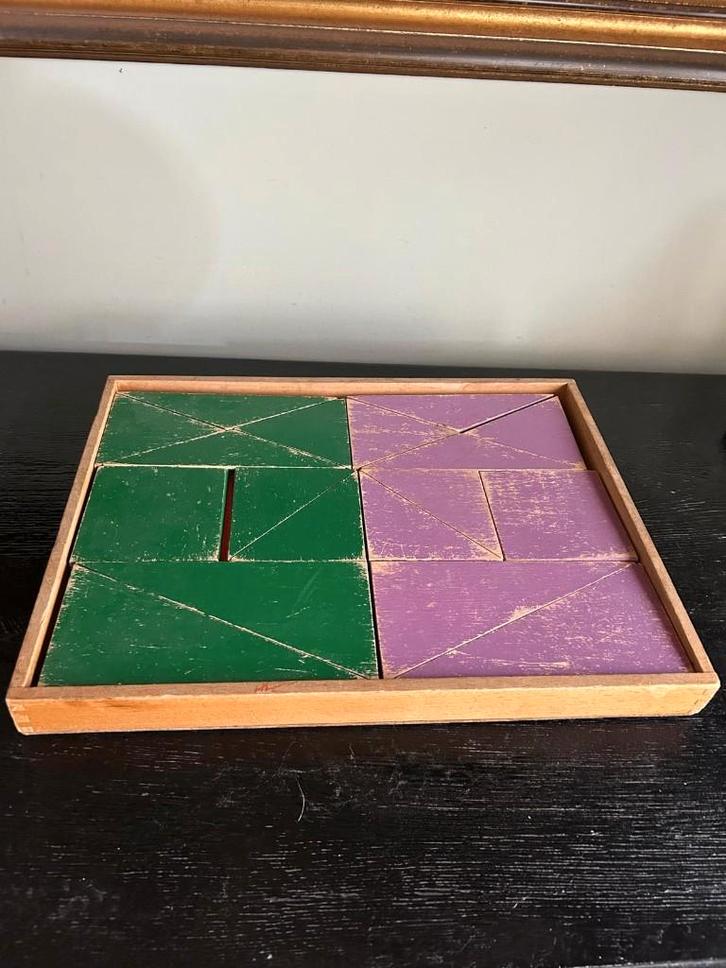 Tangram / Mozaïek puzzel stukken, Hobby en Vrije tijd, Denksport en Puzzels, Gebruikt, Overige typen, Minder dan 500 stukjes, Ophalen of Verzenden