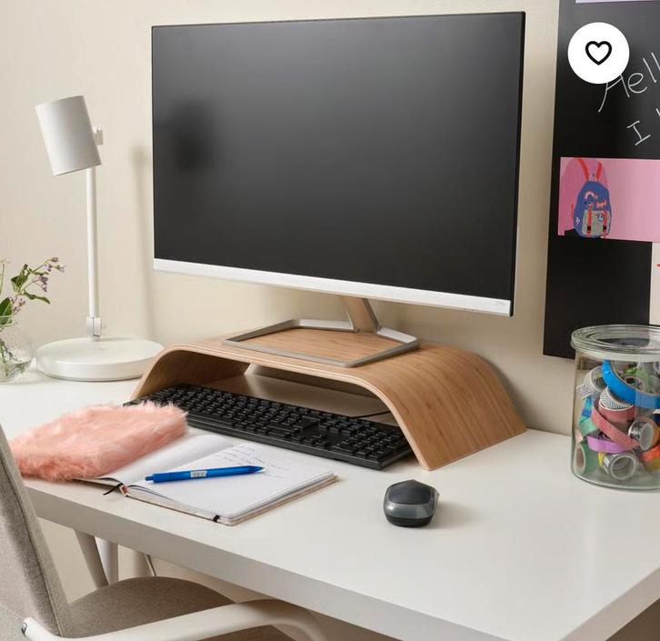 SIGFINN Monitorstandaard, vaste hoogte, bamboefineer IKEA, Computers en Software, Laptopstandaarden, Zo goed als nieuw, Ophalen of Verzenden