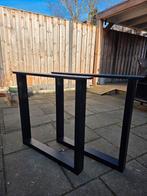 Zwart metalen U-poten voor eettafel - Venlo, Ophalen, Tafelpoot, Gebruikt, 50 tot 100 cm