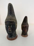 Set van 2 Afrikaanse keramieken bustes – Benin/Ife stijl, Ophalen of Verzenden
