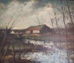 Landschap van Marinus Bies, Antiek en Kunst, Kunst | Schilderijen | Klassiek, Ophalen