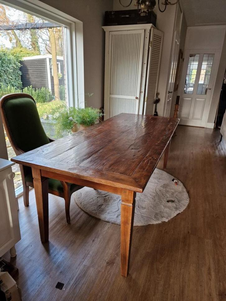 Authentieke Franse Brocante Boeren Tafel, Huis en Inrichting, Tafels | Eettafels, Ophalen