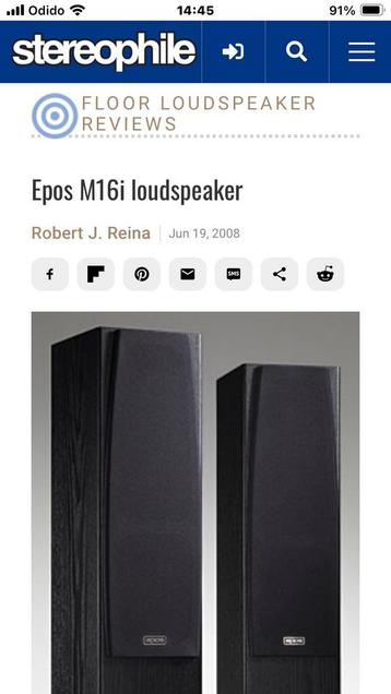 Epos M16 i Standmounter black ash beschikbaar voor biedingen