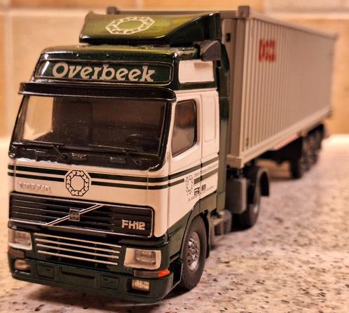 VOLVO FH12 trekker met containeroplegger "Overbeek", Hobby en Vrije tijd, Modelauto's | 1:50, Nieuw, Bus of Vrachtwagen, Tekno