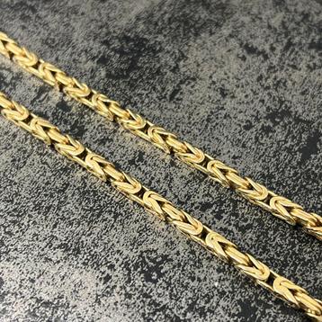 14k gouden koningsketting massief schakel italy beschikbaar voor biedingen