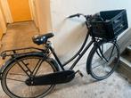 Zwarte Damesfiets met Krat, 53 tot 56 cm, Ophalen of Verzenden, Gebruikt, Handrem