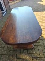 Eiken houten eettafel, Ophalen, Gebruikt, 50 tot 100 cm, Klassiek