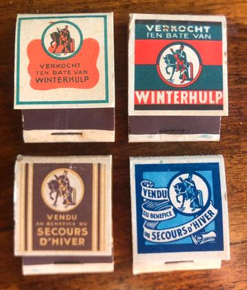 4 verschillende boekjes Winterhulp lucifers beschikbaar voor biedingen