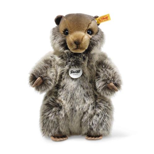 Steiff 084133 Burri marmot, 26cm, Kinderen en Baby's, Speelgoed | Knuffels en Pluche, Nieuw, Overige typen, Ophalen of Verzenden