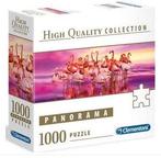 Panorama puzzel roze flamingo's, Ophalen of Verzenden, 500 t/m 1500 stukjes, Zo goed als nieuw, Legpuzzel