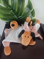 Hema teckel knuffeldoek 2x, Kinderen en Baby's, Speelgoed | Knuffels en Pluche, ., Overige typen, Ophalen of Verzenden, Zo goed als nieuw