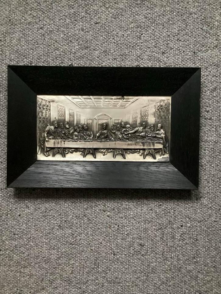 Het Laatste Avondmaal - metaalreliëf naar Leonardo da Vinci, Antiek en Kunst, Antiek | Religie, Ophalen of Verzenden