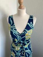 King Louie maat M blauwe grafische maxi jurk 520, Maat 38/40 (M), Blauw, Ophalen of Verzenden, Zo goed als nieuw