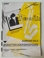 Bladmuziek Saxofoon Eb of Bb Man met de Bolhoed Adriaan Valk, Verzenden, Gebruikt, Les of Cursus, Saxofoon