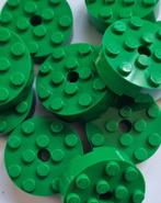 Lego 4x4 round brick with hole, Green ( per 10), Verzenden, Nieuw, Losse stenen, Lego
