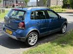 Volkswagen Polo 1.4-16V Cross airco cruise control hoogzitte, 15 km/l, Gebruikt, Blauw, Origineel Nederlands