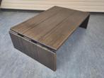 Vintage Leolux houten salontafel design Harry de Groot tafel, Gebruikt, 100 tot 150 cm, ., 50 tot 100 cm