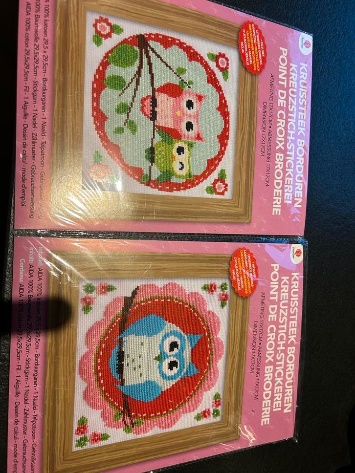 Borduurpakket Uil - Nieuw in verpakking!, Hobby en Vrije tijd, Borduren en Borduurmachines, Nieuw, Borduurpakket, Handborduren
