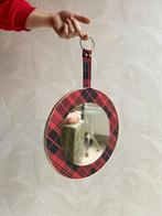 Vintage spiegel rood zwart ruit, Minder dan 50 cm, -, -, Ophalen of Verzenden