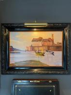 Italiaans havenzicht van L. Hartman, Antiek en Kunst, Ophalen of Verzenden