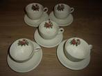 Wedgwood servies theekopjes schoteltjes Moss Rose Edme, Gebruikt, Ophalen of Verzenden, Wedgwood, Kop(pen) en/of Schotel(s)