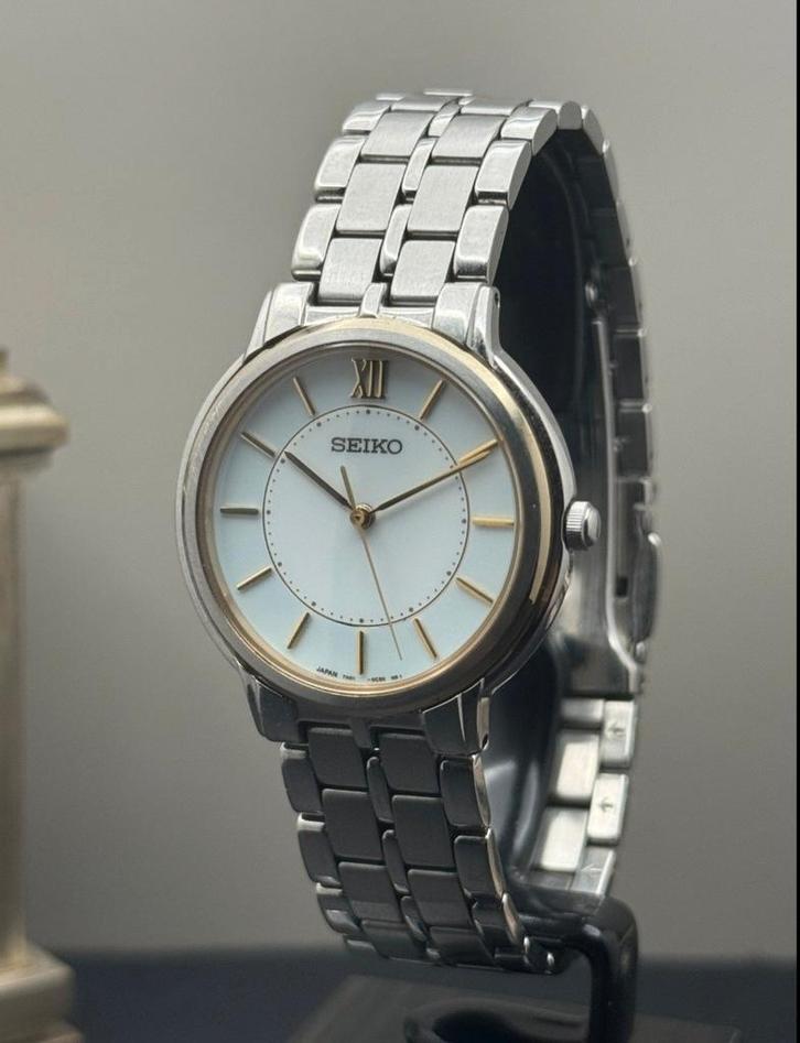 Seiko Polshorloge 1990s model 7N01-0BC0, Sieraden, Tassen en Uiterlijk, Horloges | Antiek, Polshorloge, Seiko, Staal, Ophalen of Verzenden