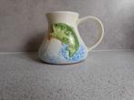Kan 11 cm. Creme Groene Vis Keramiek, Huis en Inrichting, Keuken | Servies, Gebruikt, Keramiek, Overige typen, Ophalen of Verzenden