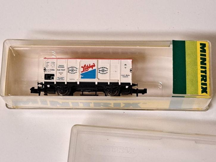Minitrix goederenwagon Libby's, art. 13602, Hobby en Vrije tijd, Modeltreinen | N-Spoor, Zo goed als nieuw, Wagon, Gelijkstroom