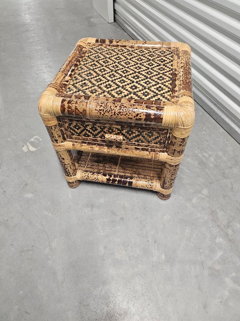 salontafel bamboe, Ophalen, Minder dan 50 cm, Vierkant, Minder dan 50 cm