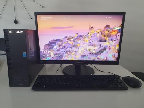 Te koop: Acer Aspire XC-705 I5  met Philips beeldscherm., Computers en Software, Desktop Pc's, Gebruikt, 3 tot 4 Ghz, HDD, 4 GB