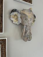 Nieuw houten olifantenkop goud, Ophalen of Verzenden, Nieuw