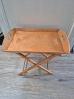 Houten dienblad bijzettafel, Huis en Inrichting, Tafels | Bijzettafels, Ophalen, Minder dan 45 cm, Minder dan 55 cm, Gebruikt