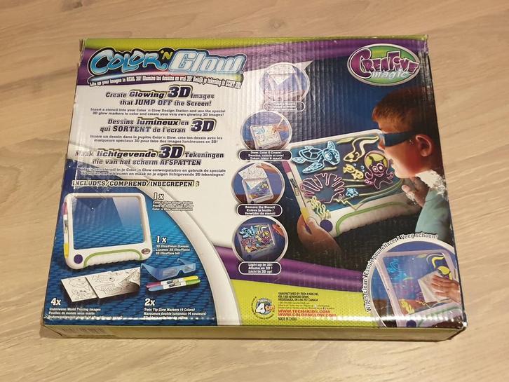 Color 'n Glow 3D Tekentafel - Nieuwstaat!, Kinderen en Baby's, Speelgoed | Educatief en Creatief, Zo goed als nieuw, Knutselen