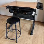 teken- of werktafel met kruk, Ophalen, Gebruikt, Minder dan 130 cm