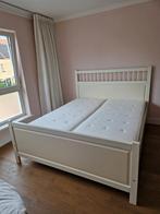 Ikea Hemnes 2-pers bed, 160x200 cm, Lattenbodems en matras, Huis en Inrichting, Ophalen, Wit, Tweepersoons, 200 cm