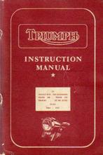 Triumph 6 modellen 1945-1955 Instruction Manual (5754z), Ophalen of Verzenden, Triumph