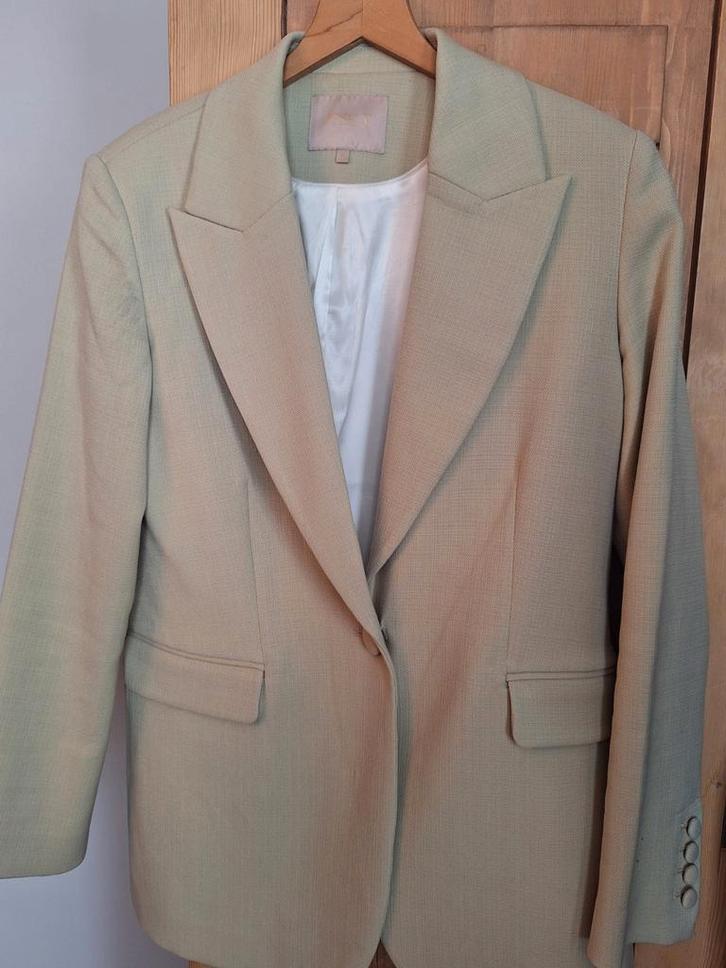 Josh V blazer pistache, Kleding | Dames, Jasjes, Kostuums en Pakken, Zo goed als nieuw, Jasje, Maat 38/40 (M), Groen, Ophalen of Verzenden