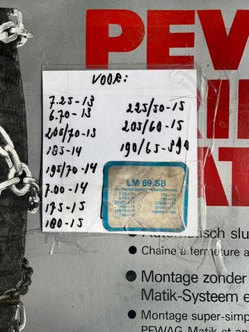 Sneeuwkettingen Pewag (nieuw!) voor €45! beschikbaar voor biedingen