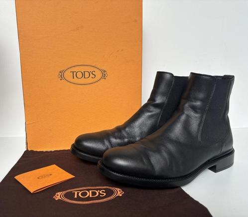 TOD'S Zwart leren HEREN enkel laarzen  Maat 43, Kleding | Heren, Schoenen, Zo goed als nieuw, Boots, Zwart, Ophalen of Verzenden